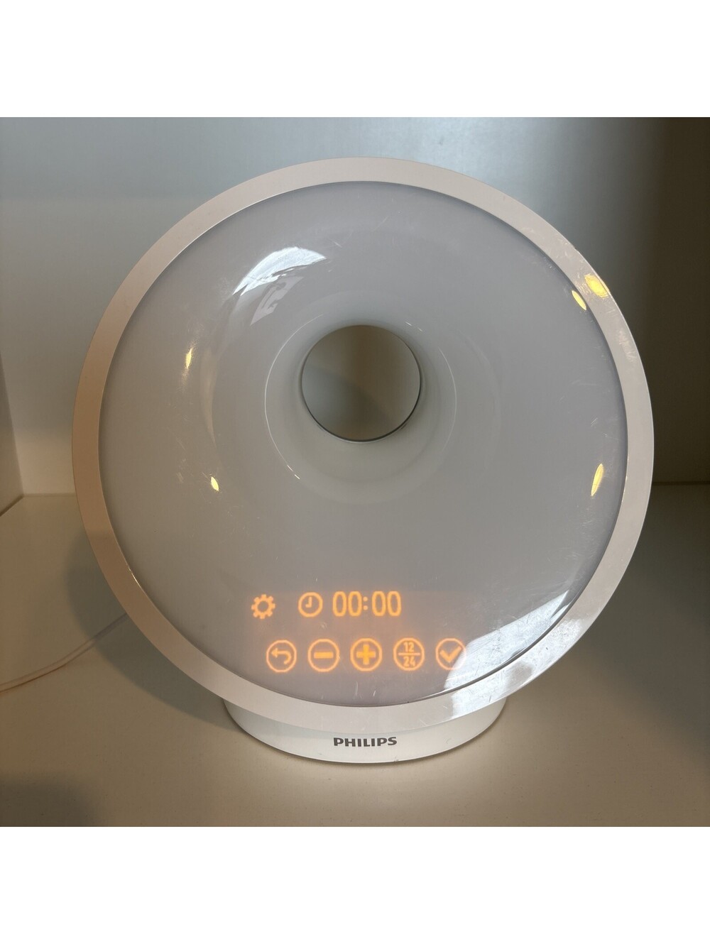 Philips Wake-Up Light HF3650 Sunrise Alarm Clock 18W White Used